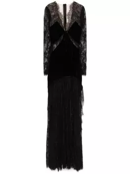 Кружевное платье макси Ana Radu, черный
