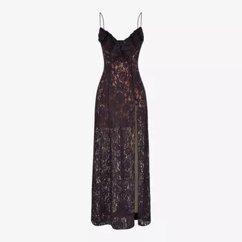 Кружевное платье макси Malia с оборками House Of Cb, цвет night shade