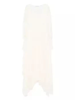 Кружевное платье макси Philosophy Di Lorenzo Serafini, нейтральный