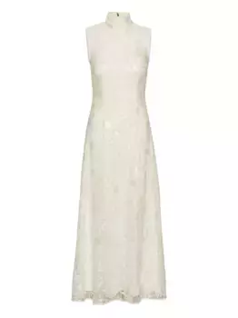 Кружевное платье макси с пайетками ROTATE BIRGER CHRISTENSEN, белый