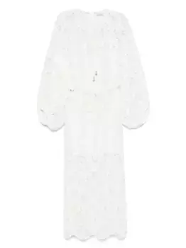Кружевное платье миди Coco ZIMMERMANN, белый