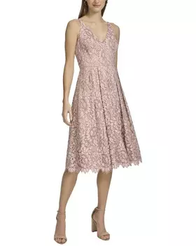Кружевное платье миди Eliza J, розовый