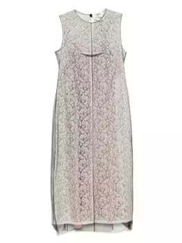 Кружевное платье миди FENDI, черный