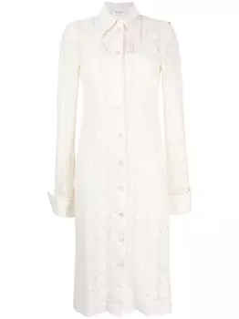 Кружевное платье миди Sportmax, белый
