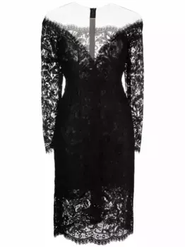 Кружевное платье мини DOLCE & GABBANA, черный