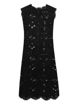 Кружевное платье мини DOLCE & GABBANA, черный