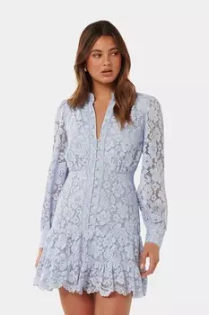 Кружевное платье мини Evie Forever New, синий