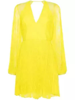 Кружевное платье мини TWINSET, желтый