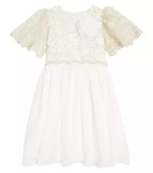 Кружевное платье Patachou, белый