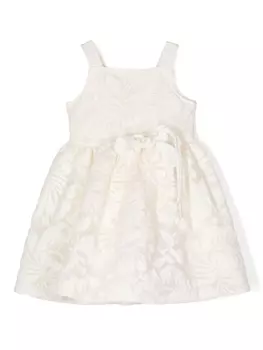 Кружевное платье с цветочной аппликацией Mi Mi Sol, бежевый