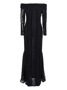 Кружевное платье с открытыми плечами Charo Ruiz Ibiza, черный