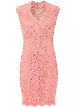 Кружевное платье с пайетками Bodyflirt Boutique, розовый