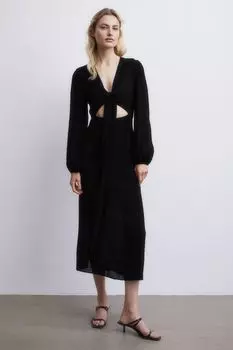 Кружевное платье с жатой отделкой H&M