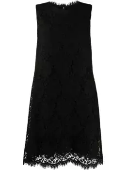 Кружевное платье-трапеция DOLCE & GABBANA, черный