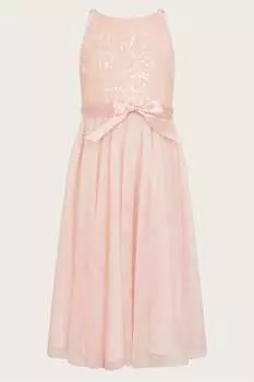 Кружевное платье Truth с пайетками Monsoon, розовый