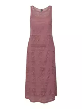 Кружевное платье Vero Moda "VMHONEY LACE SL 7/8 DRESS WVN", цвет Rose Brown
