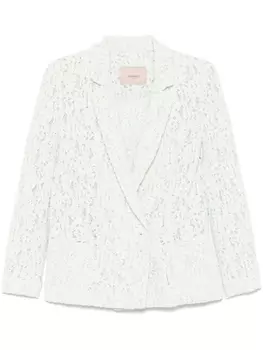 Кружевной блейзер TWINSET, зеленый