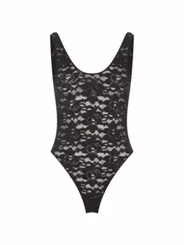 Кружевной боди Anine Bing, черный