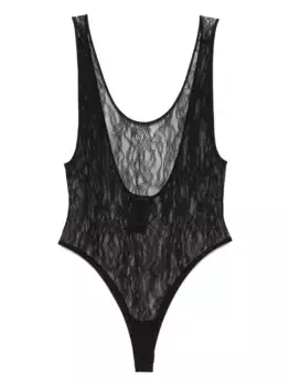 Кружевной боди WARDROBE.NYC, черный