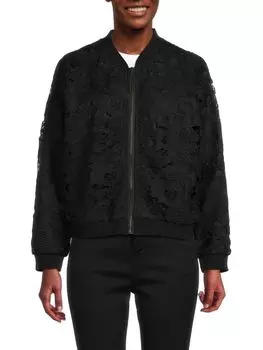 Кружевной бомбер Lea & Viola, черный