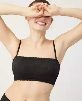 Кружевной бралетт со съемными бретелями Ysabel Mora, черный