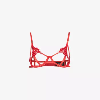 Кружевной бюстгальтер Aria на косточках с вырезами Bluebella, красный