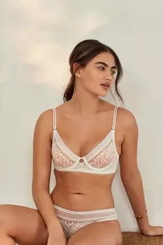 Кружевной бюстгальтер-балконет без подкладок Savannah Miller X Next, белый