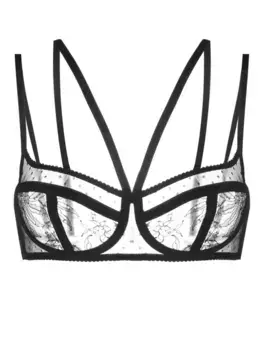 Кружевной бюстгальтер-балконет DOLCE & GABBANA, черный