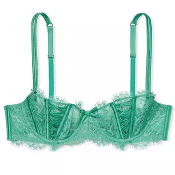 Кружевной бюстгальтер-балконет Victoria's Secret Dream Angels Wicked Unlined, зеленый