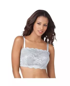 Кружевной бюстгальтер без бретелей больших размеров Comfort Choice, серый