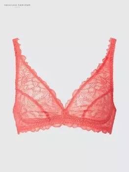 Кружевной бюстгальтер без косточек Uniqlo, красный