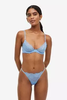 Кружевной бюстгальтер без подкладок на косточках H&M