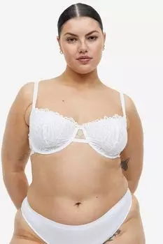 Кружевной бюстгальтер без подкладок на косточках H&M