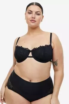 Кружевной бюстгальтер без подкладок на косточках H&M