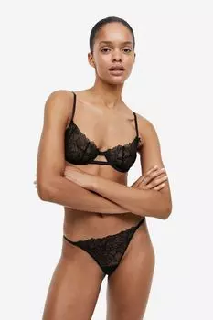 Кружевной бюстгальтер без подкладок на косточках H&M