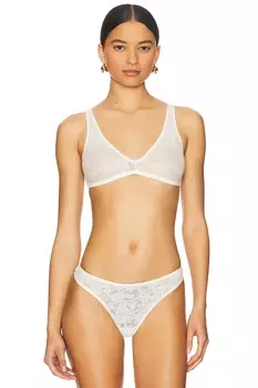 Кружевной бюстгальтер бралет с глубоким вырезом Eberjey, ivory