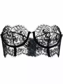 Кружевной бюстгальтер-бралетт без бретелей DOLCE & GABBANA, черный