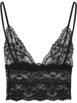 Кружевной бюстгальтер-бралетт на тонких бретелях DOLCE & GABBANA, черный