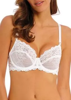 Кружевной бюстгальтер Embrace на косточках в восхитительном белом цвете Wacoal