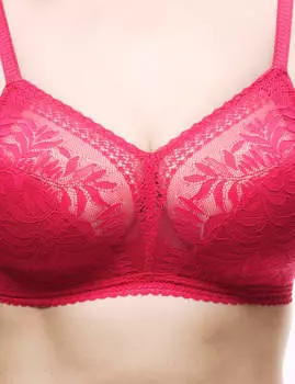 Кружевной бюстгальтер Flexifit без косточек FH Marks & Spencer, розовый