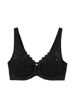 Кружевной бюстгальтер из кружева и мягких чашек Sheego, черный
