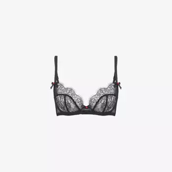 Кружевной бюстгальтер Lorna с бантом Agent Provocateur, черный
