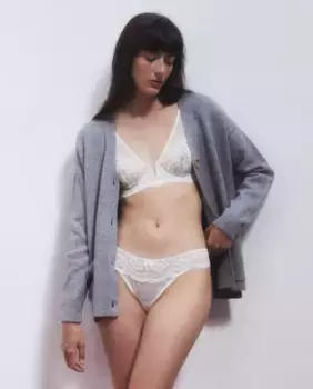 Кружевной бюстгальтер на косточках Sfera, цвет Crudo