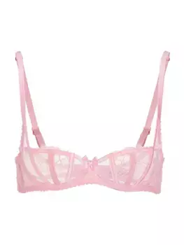 Кружевной бюстгальтер Rozlyn на косточках с цветочным принтом Agent Provocateur, цвет baby pink