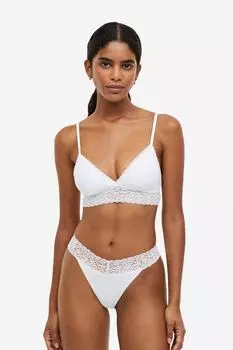 Кружевной бюстгальтер с двумя подкладками H&M