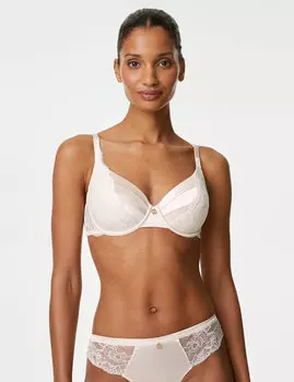 Кружевной бюстгальтер с полной чашкой на косточке и шелком A-E Rosie