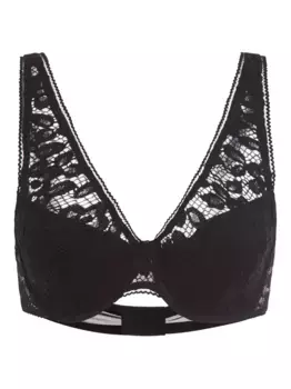 Кружевной бюстгальтер с вышивкой Wolford, черный