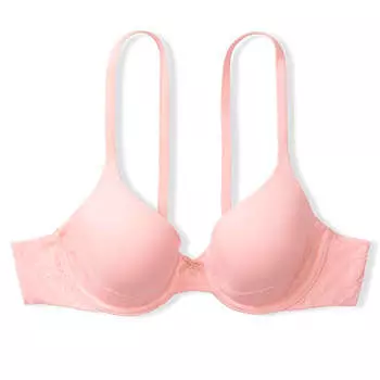 Кружевной бюстгальтер Victoria's Secret Body by Victoria Lightly Lined Full-Coverage, розовый