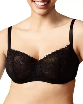 Кружевной демисезонный бюстгальтер Chantelle Day to Night без подкладки, черный