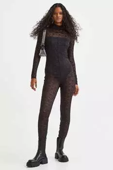 Кружевной комбинезон H&M, черный
